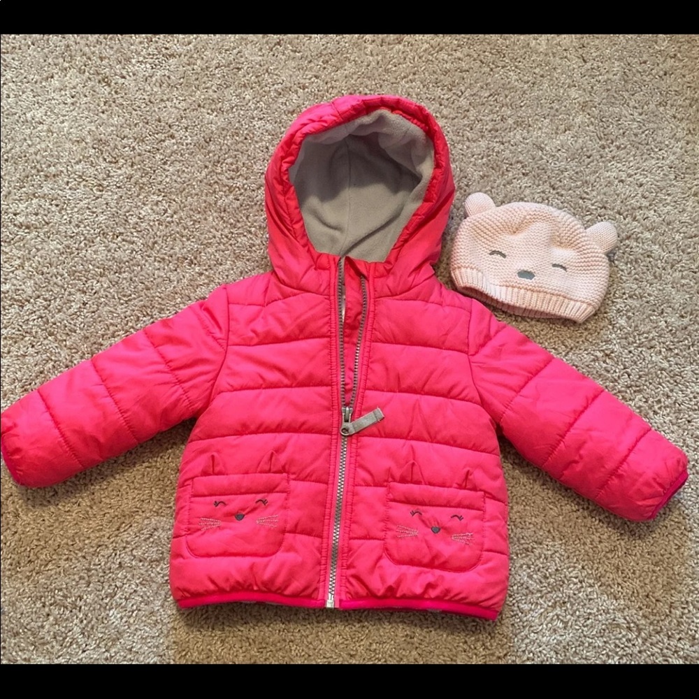 Winter coat and hat 18 months